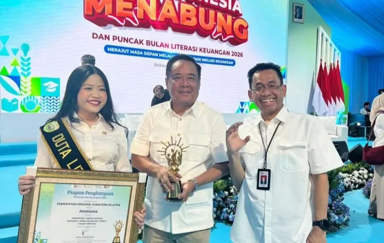 Ratu Tenny Leriva Dampingi Sumsel Raih Penghargaan Literasi Keuangan Nasional