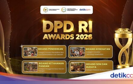Pendaftaran DPD RI Awards 2026 Ditutup Malam Ini, Usulan Kandidat Masih Dibuka