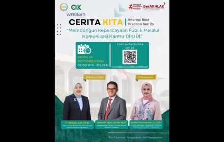 WEBINAR CERITA KITA 26 “Membangun Kepercayaan Publik Melalui Komunikasi Kantor DPD RI”