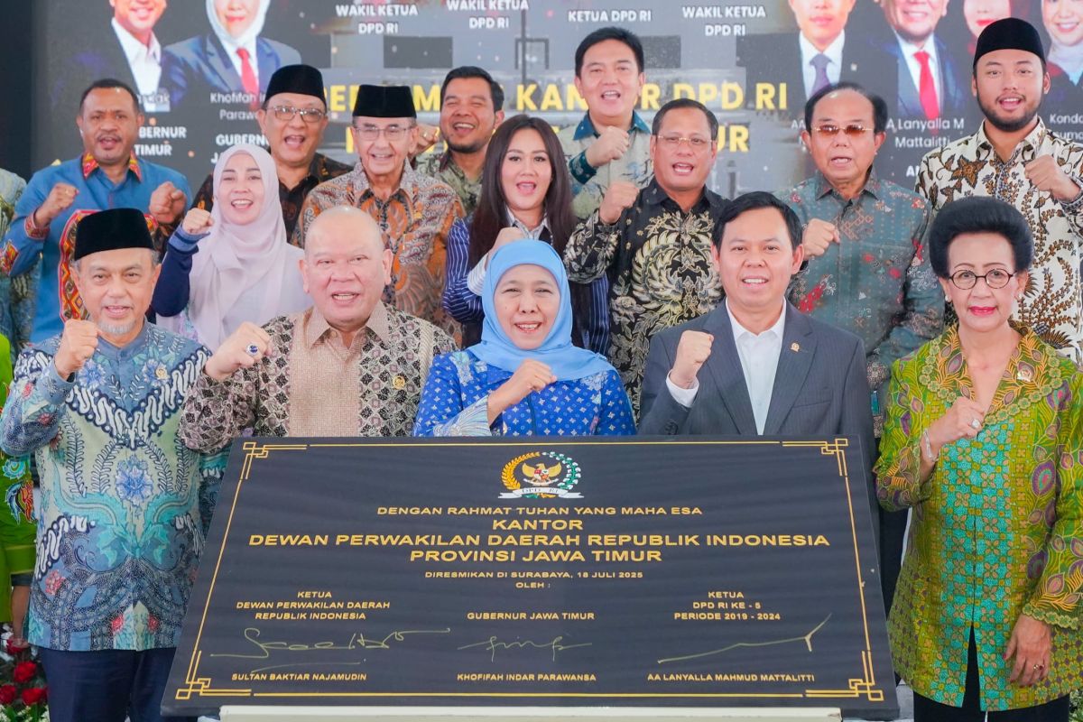 Khofifah Nilai Kantor DPD RI Jatim Perkuat Penyerapan Aspirasi Daerah