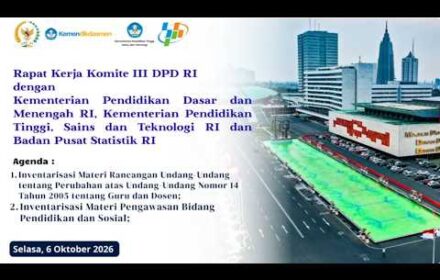 Rapat Kerja Komite III dengan Kemendikdasmen RI, Kemendiktisaintek RI, dan Bps RI